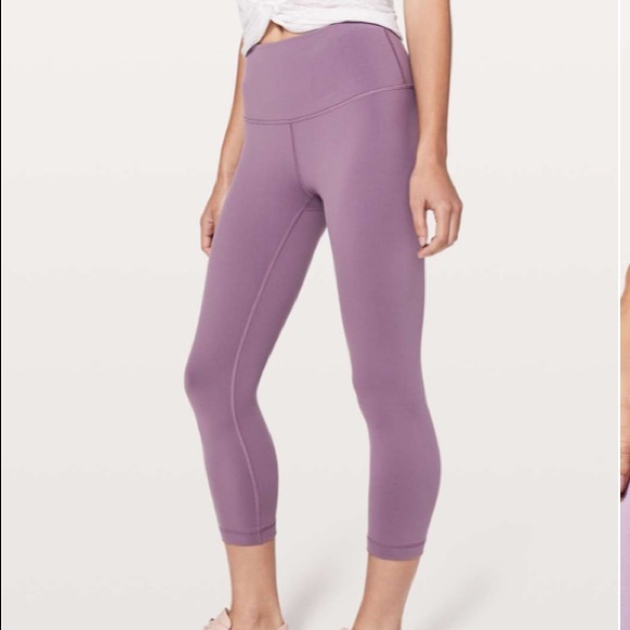 lululemon athletica Pants - Lululemon Wunder Under Crop (Hi-Rise) *21" Smoked Mulberry Size 8